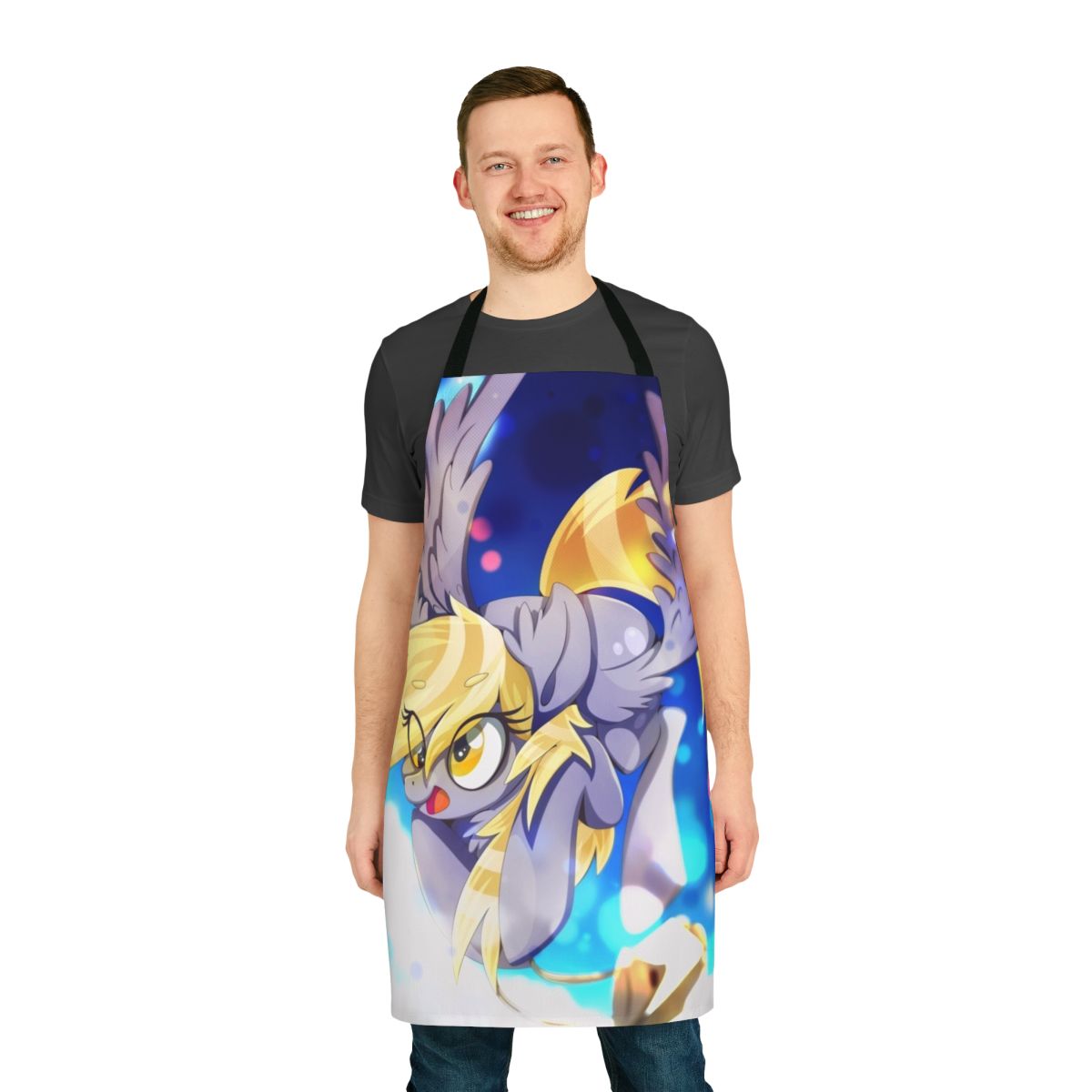 Derpy Hooves inspired apron featuring the clumsy yet lovable pegasus pony from My Little Pony: Friendship is Magic.