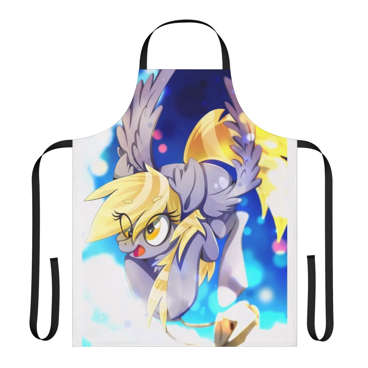 Derpy Hooves inspired apron featuring the clumsy yet lovable pegasus pony from My Little Pony: Friendship is Magic.