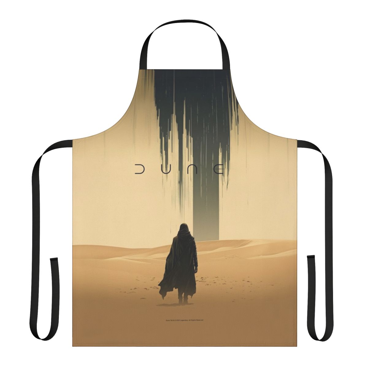 Handmade sand-colored apron with a minimalist dune-inspired design
