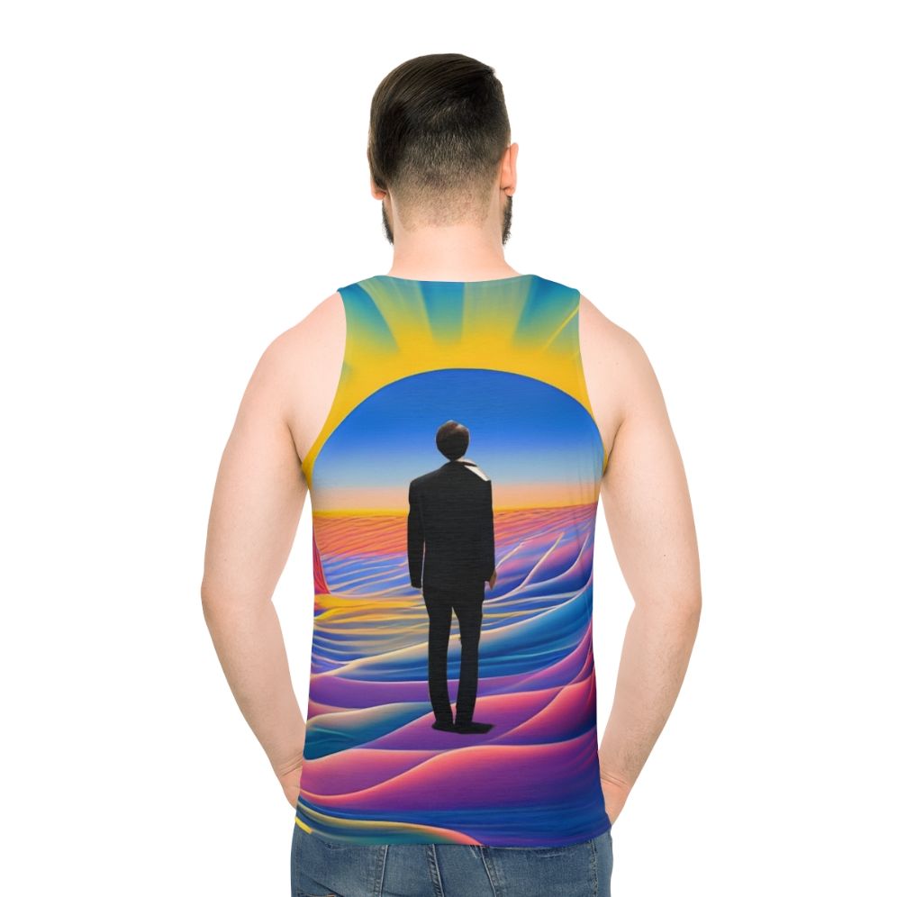 Colorful desert sunrise unisex tank top