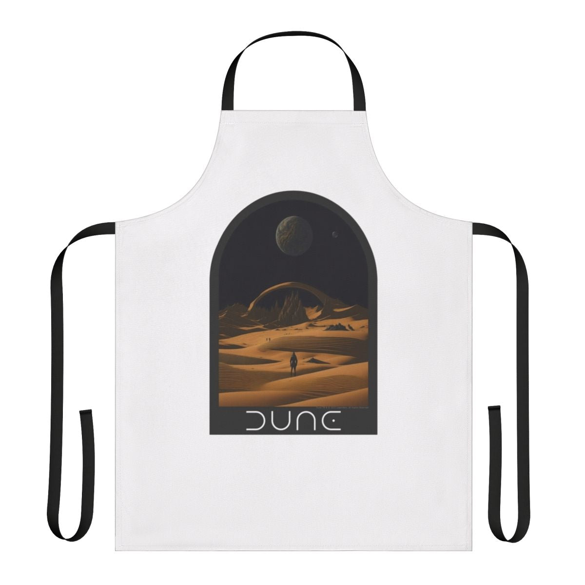 A stylish desert-themed apron inspired by the Dune sci-fi franchise