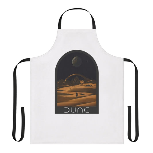 A stylish desert-themed apron inspired by the Dune sci-fi franchise