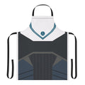 Destiny-inspired armour design on a high-quality cooking or craft apron