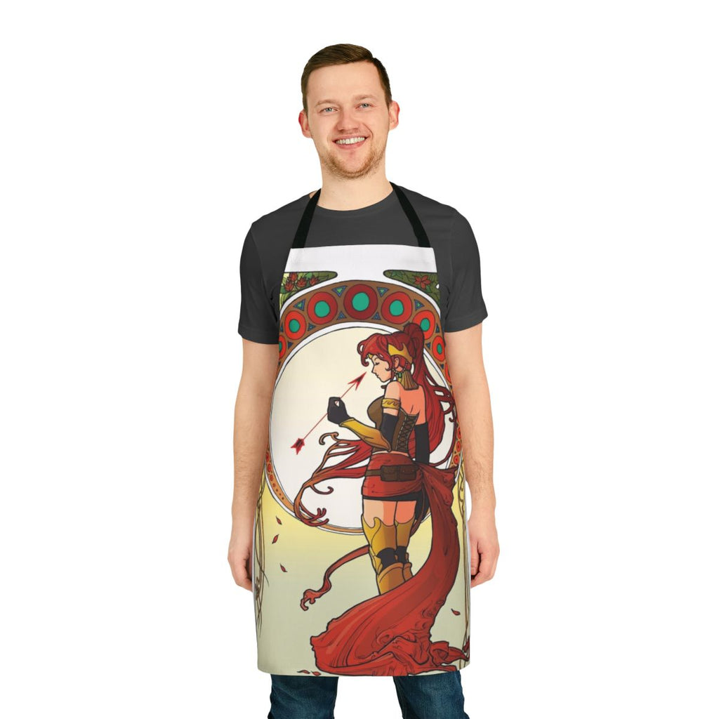 Destiny Touched Anime-Inspired Apron featuring Pyrrha Nikos from RWBY
