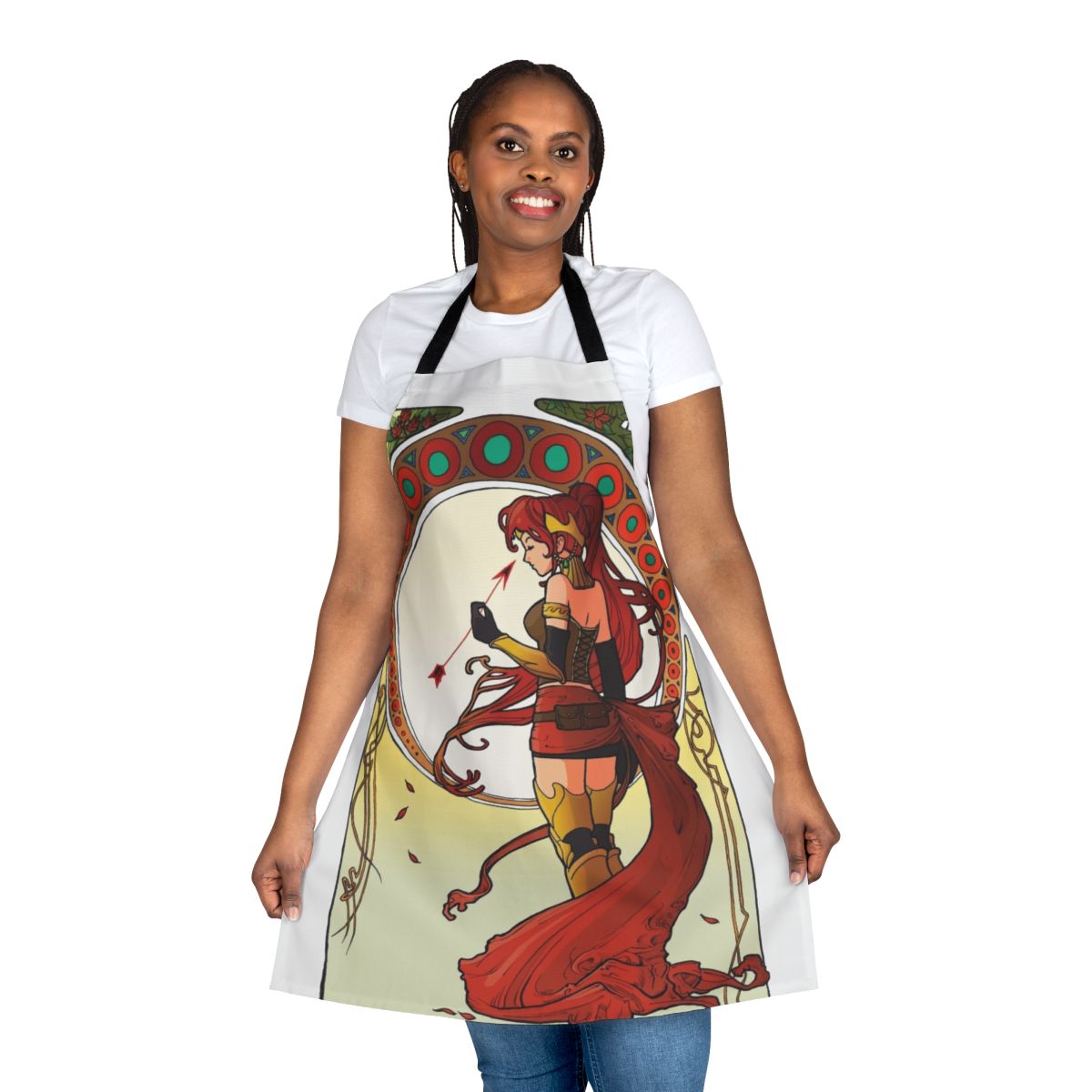 Destiny Touched Anime-Inspired Apron featuring Pyrrha Nikos from RWBY
