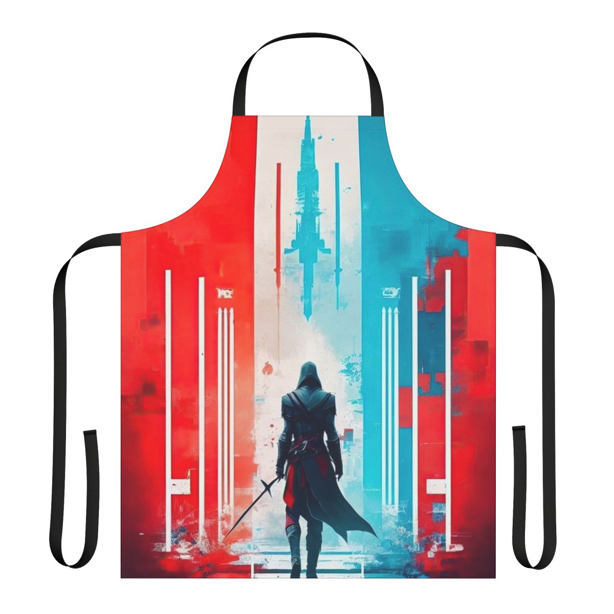 Destiny Weaver inspired apron featuring Assassin's Creed motifs for gaming enthusiasts