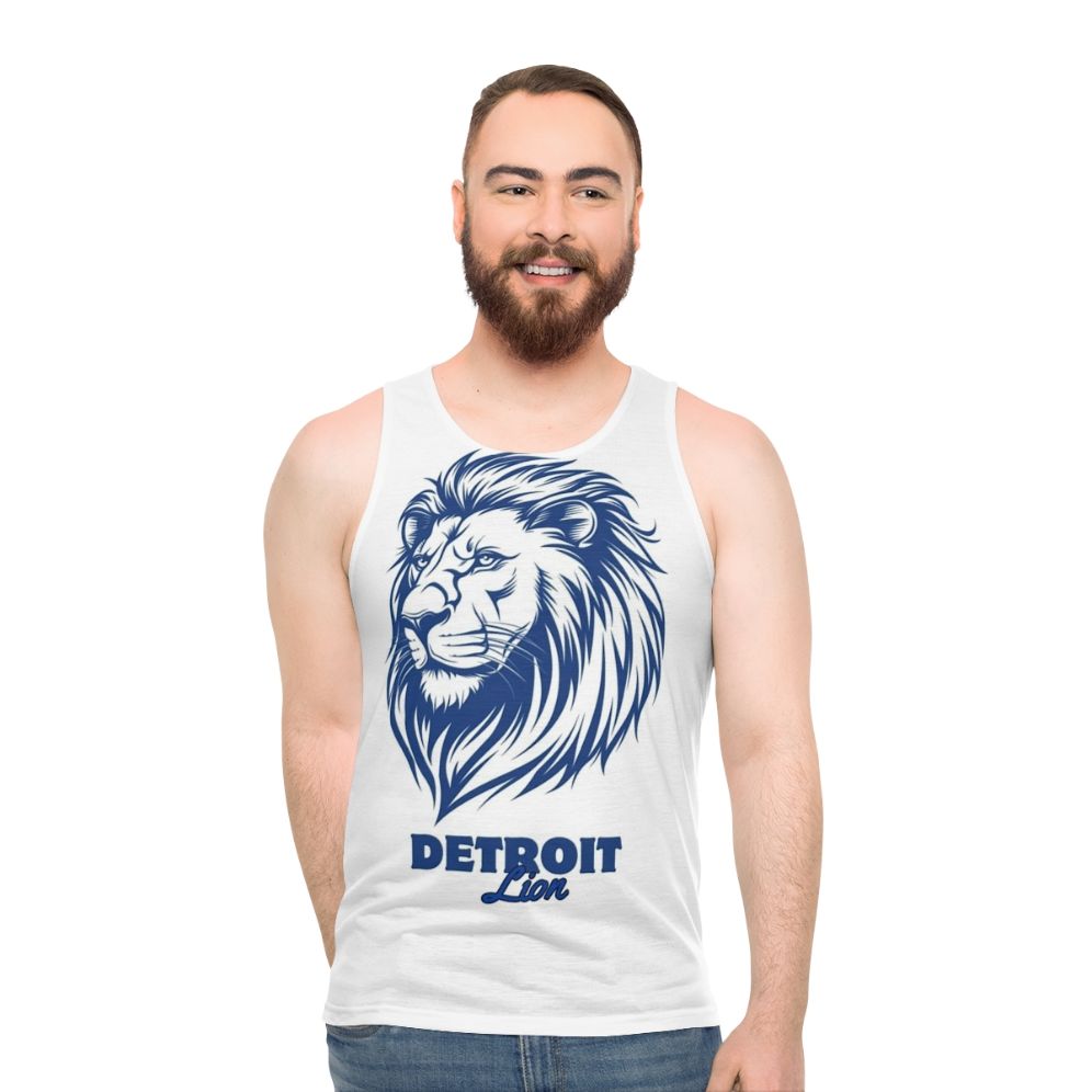 Unisex tank top with Detroit Lions logo