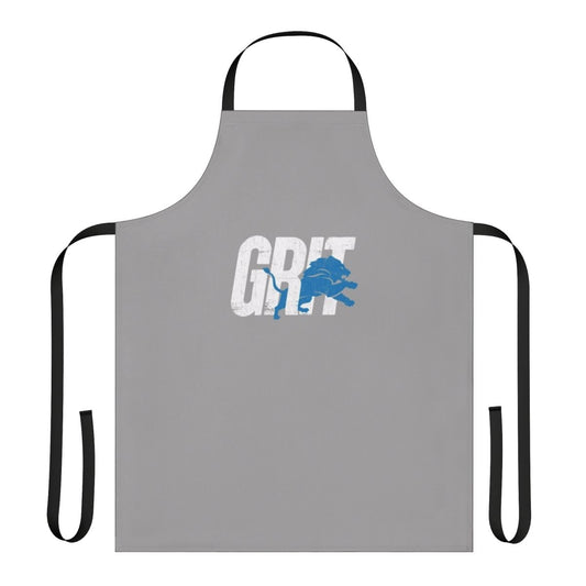 Detroit Sports Enthusiast Apron featuring football, quarterback, and grit designs