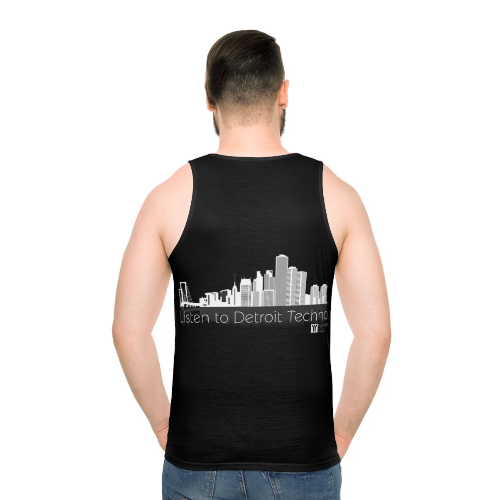 Unisex tank top featuring Detroit techno music design