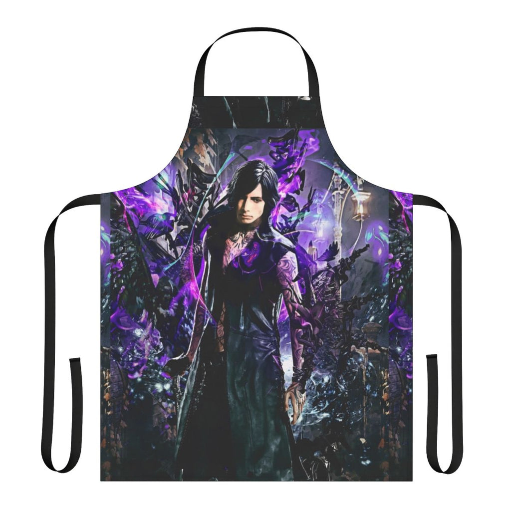 Devil May Cry inspired gamer apron with characters Dante, Nero, and Vergil