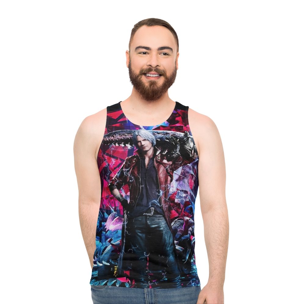 Devil May Cry V Dante Ultimate Unisex Tank Top with Vibrant Abstract Design
