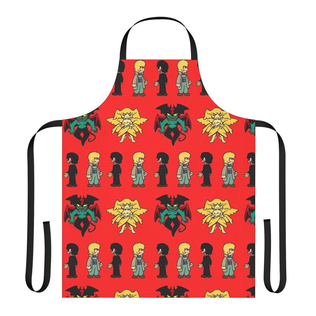 Devilman-themed apron with bold graphics and design