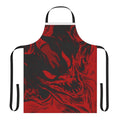 Devilman-inspired horror-themed apron featuring red and black graphic design
