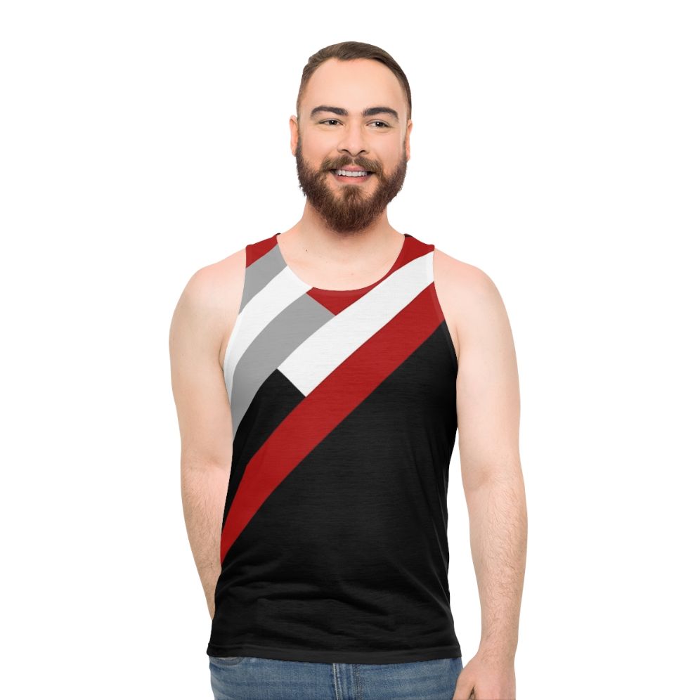 Diagonal Stripes Pattern Unisex Tank Top