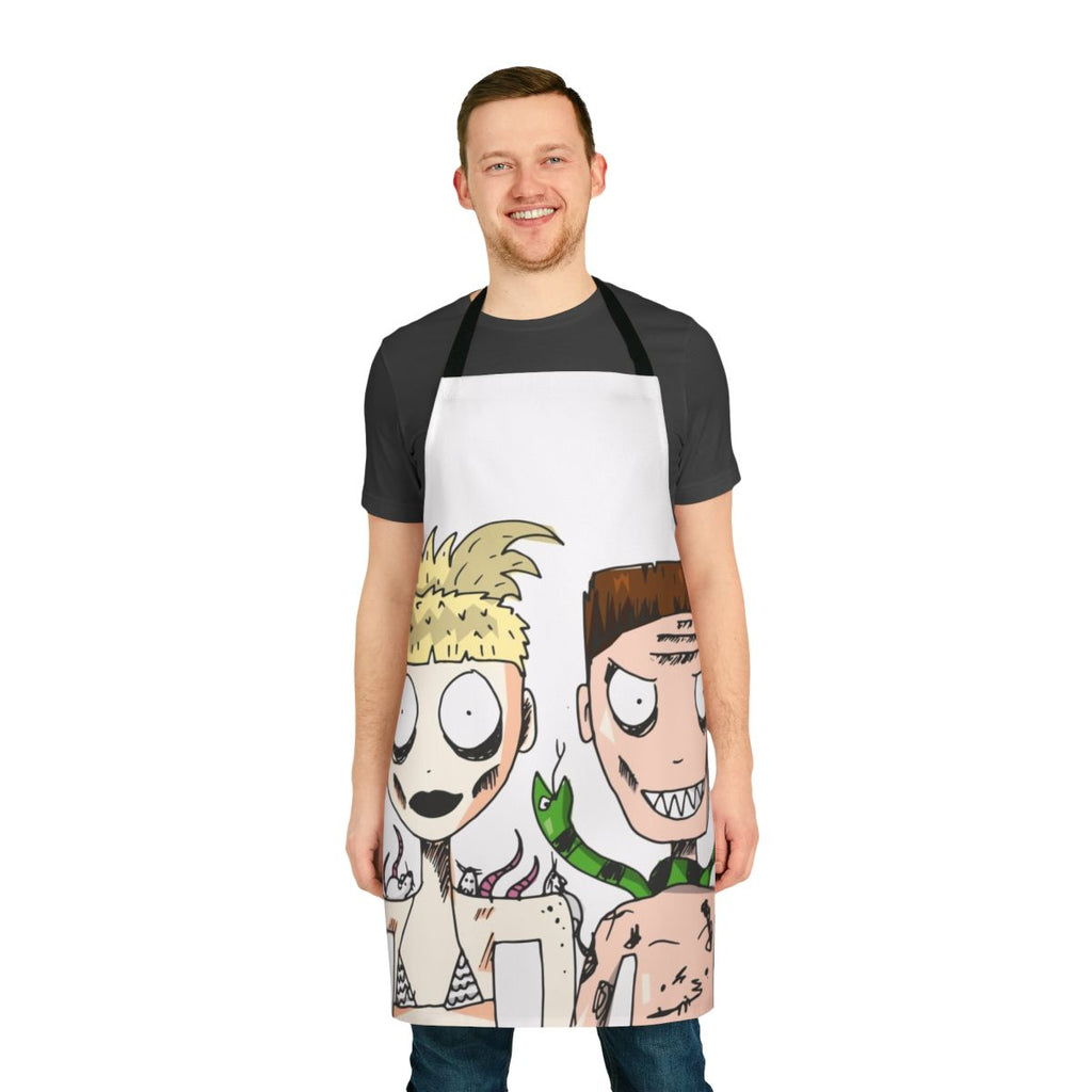 Die Antwoord-inspired music fan art image printed on a high-quality kitchen apron