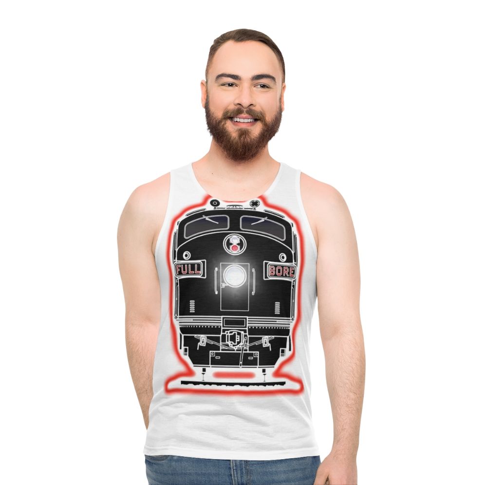 Diesel locomotive unisex tank top