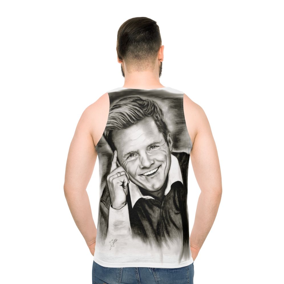 Dieter Bohlen black and white charcoal portrait unisex tank top