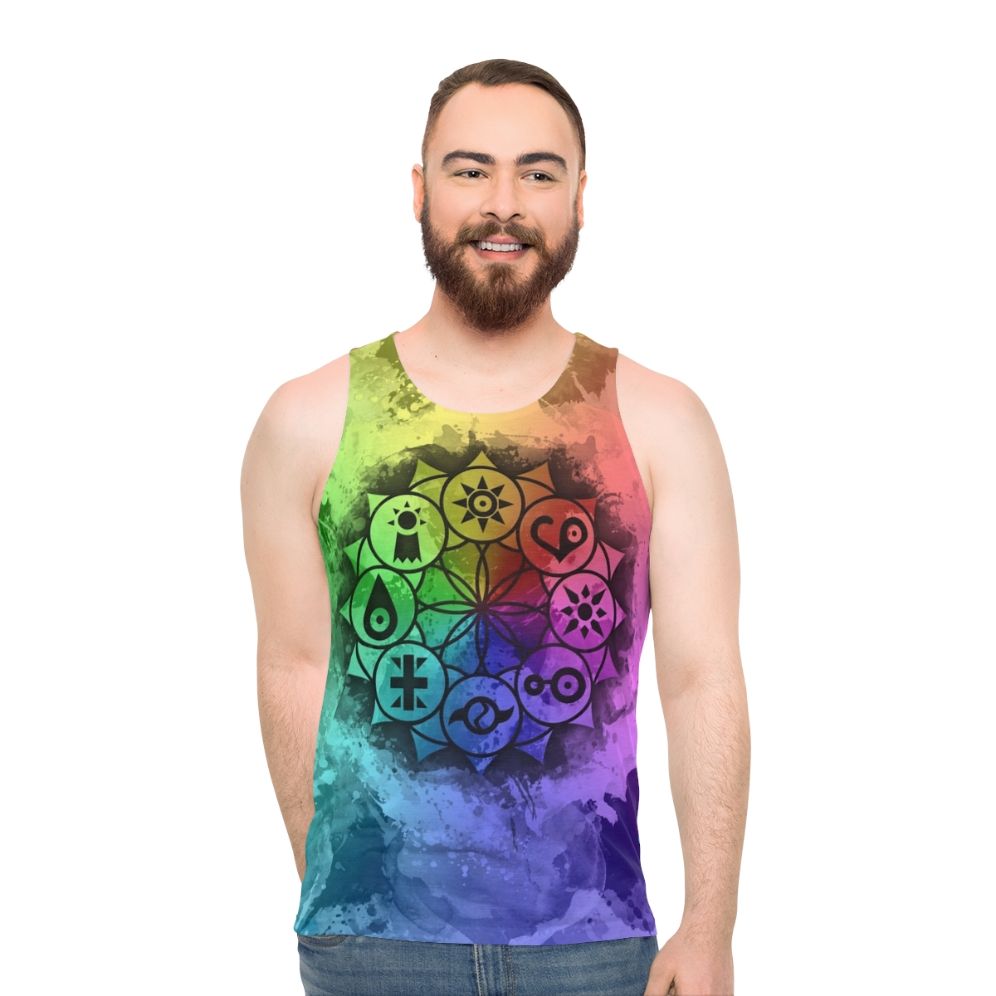 Digimon mandala print unisex tank top