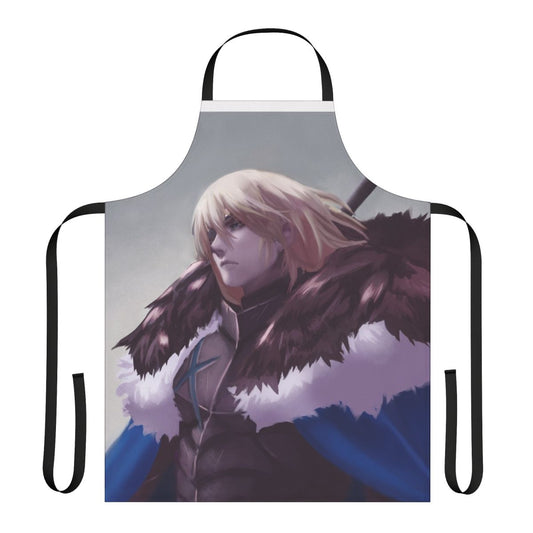 Dimitri-inspired apron with fire emblem and gaming design