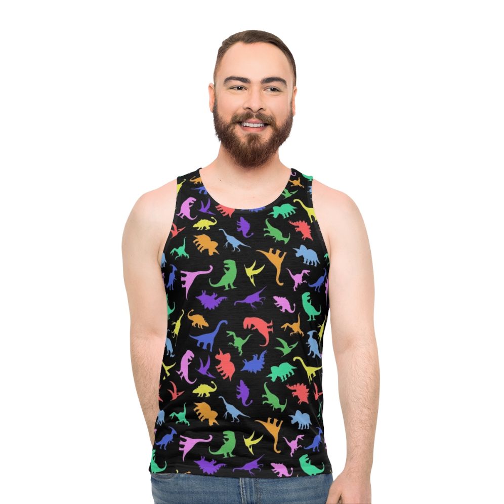 Dinosaur pattern unisex tank top