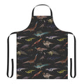 Colorful apron featuring various dinosaur species and fossils