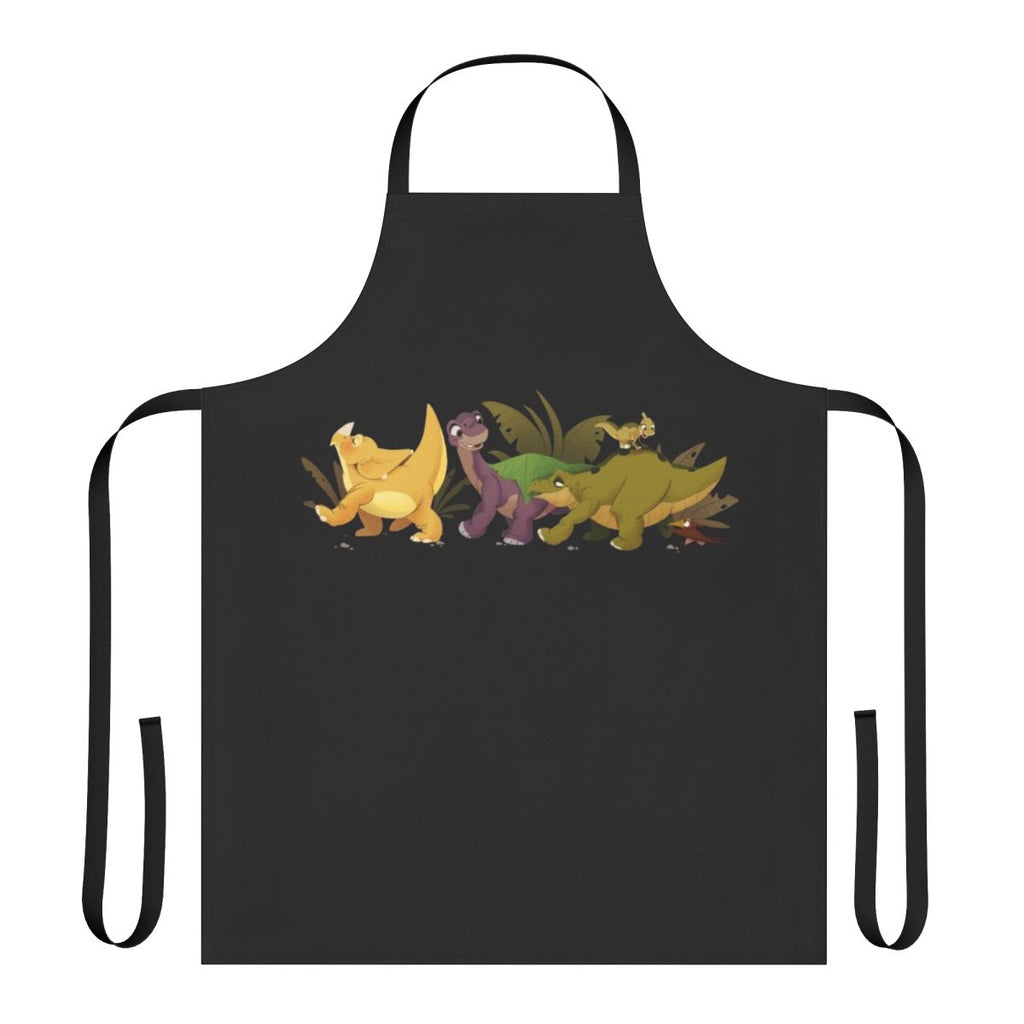 A durable, cartoon-inspired dinosaur apron for kids who love "The Land Before Time"