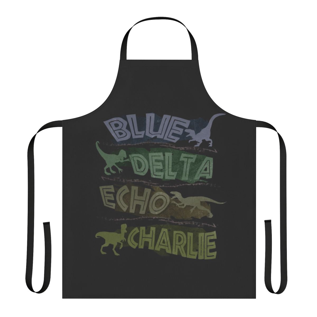 Dinosaur themed apron featuring the Raptor Squad from Jurassic Park/World