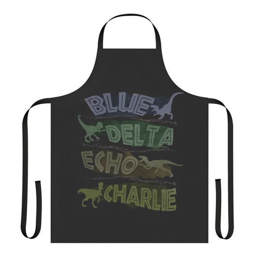 Dinosaur themed apron featuring the Raptor Squad from Jurassic Park/World