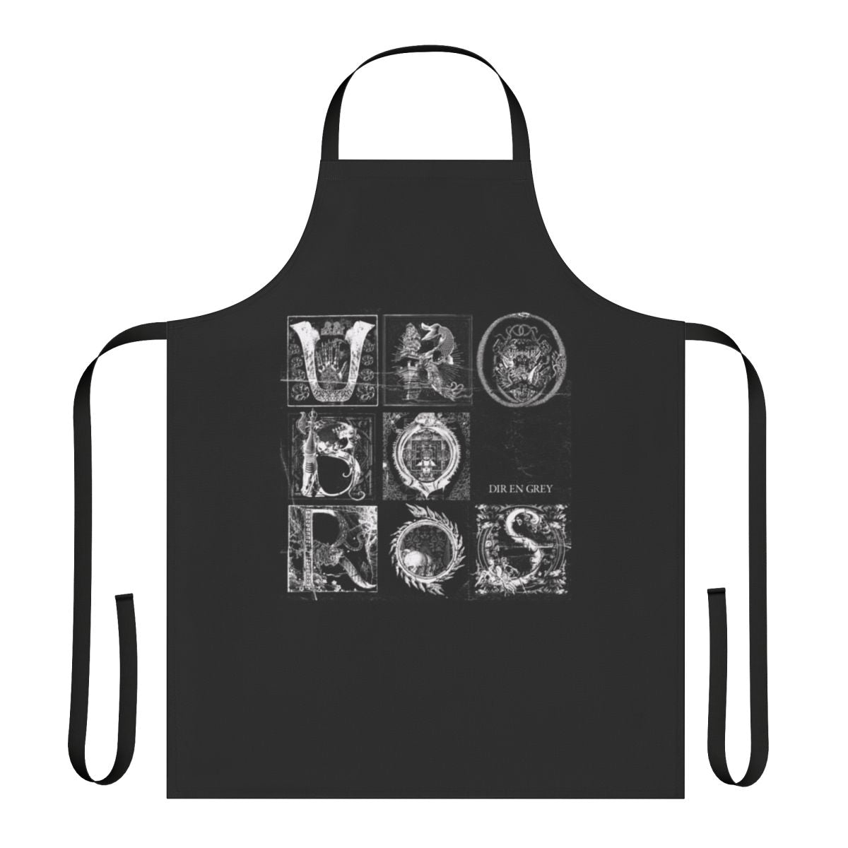 Classic apron featuring Dir En Grey band logo and Latin quotes about hope