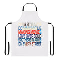 Apron featuring album artwork from Dire Straits' discography