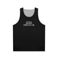Unisex tank top with "Directed By Alfred Hitchcock" design