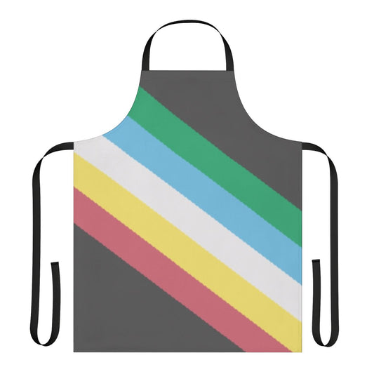 Disability Pride Flag printed on high-quality apron