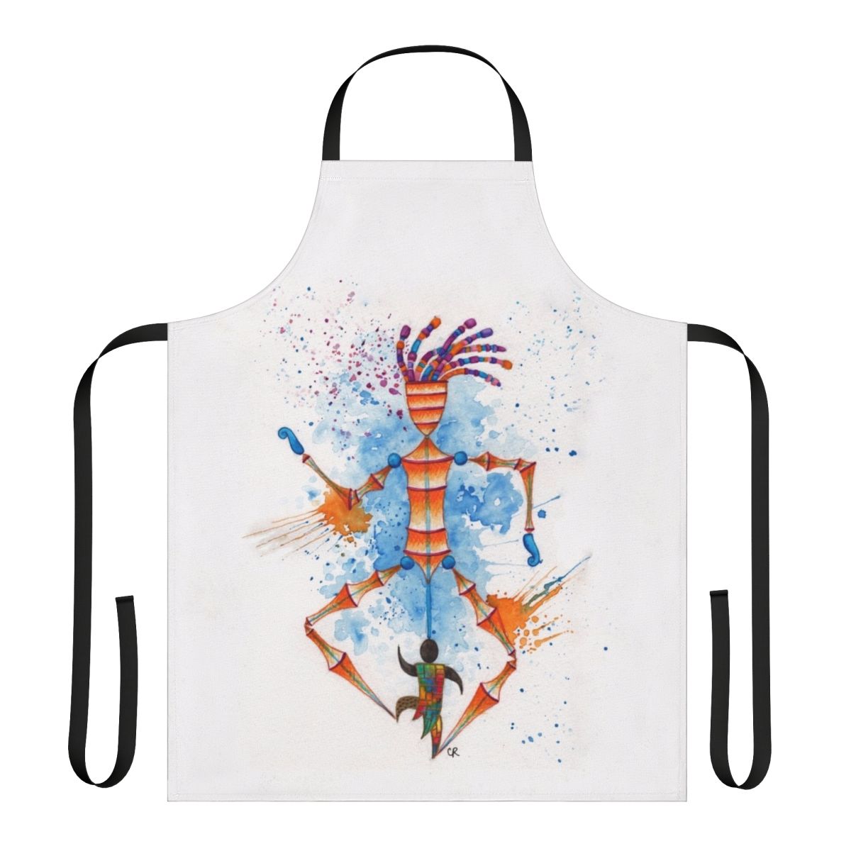 Disc man-themed apron with nations and dreams design
