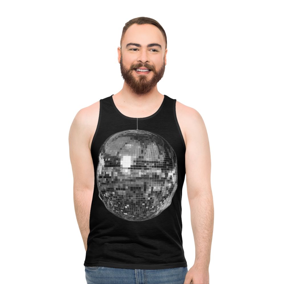 Disco ball graphic unisex tank top