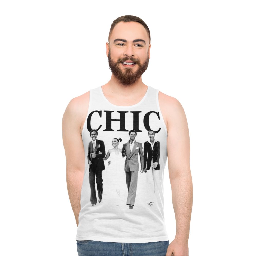 Retro disco band unisex tank top