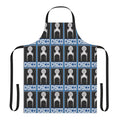 Disco blue apron with Star Trek design