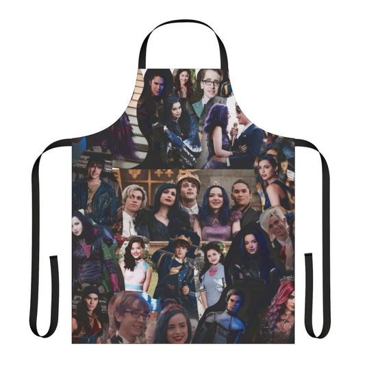 Disney Descendants-inspired collage print apron