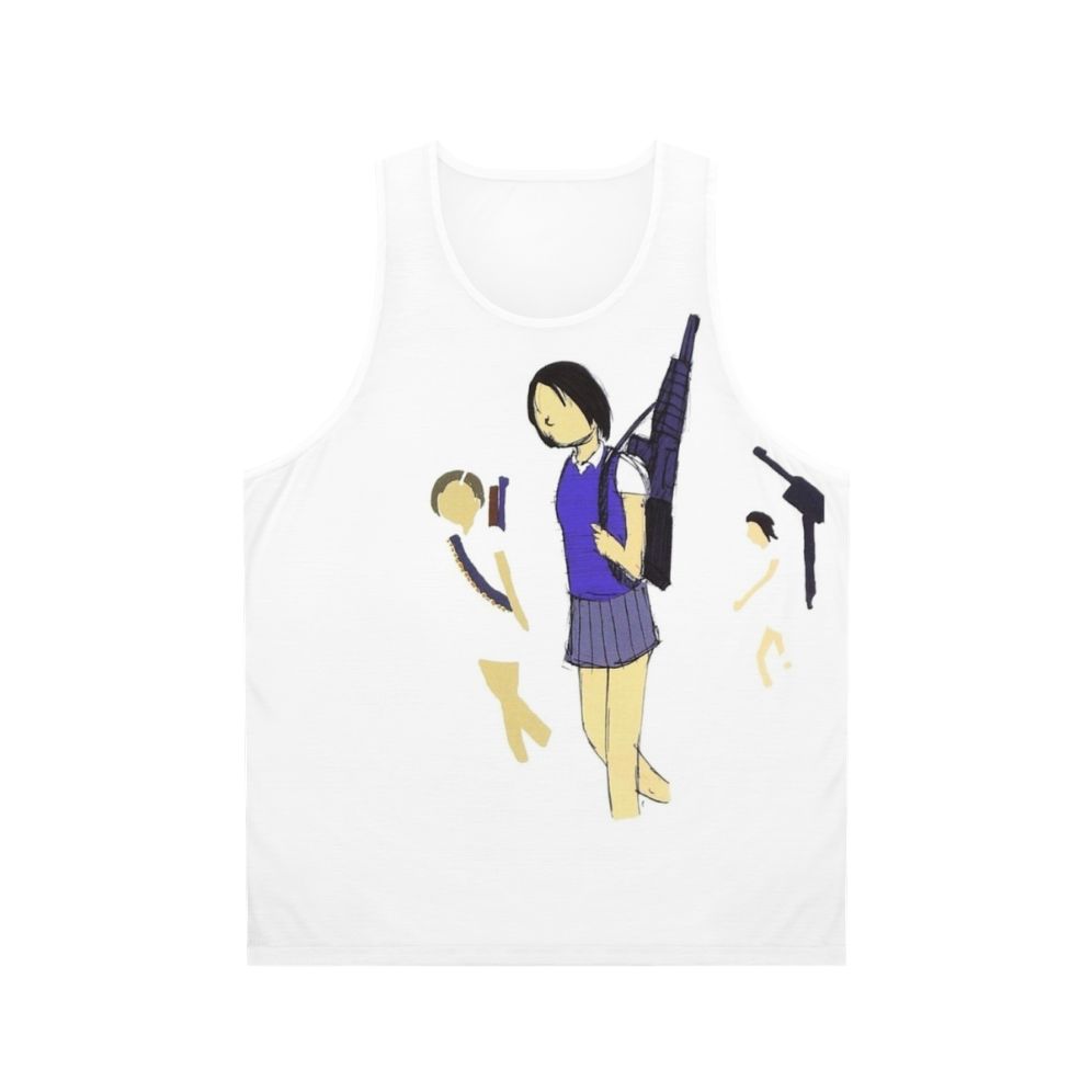Distortional Addict Number Girl School Girl Unisex Tank Top