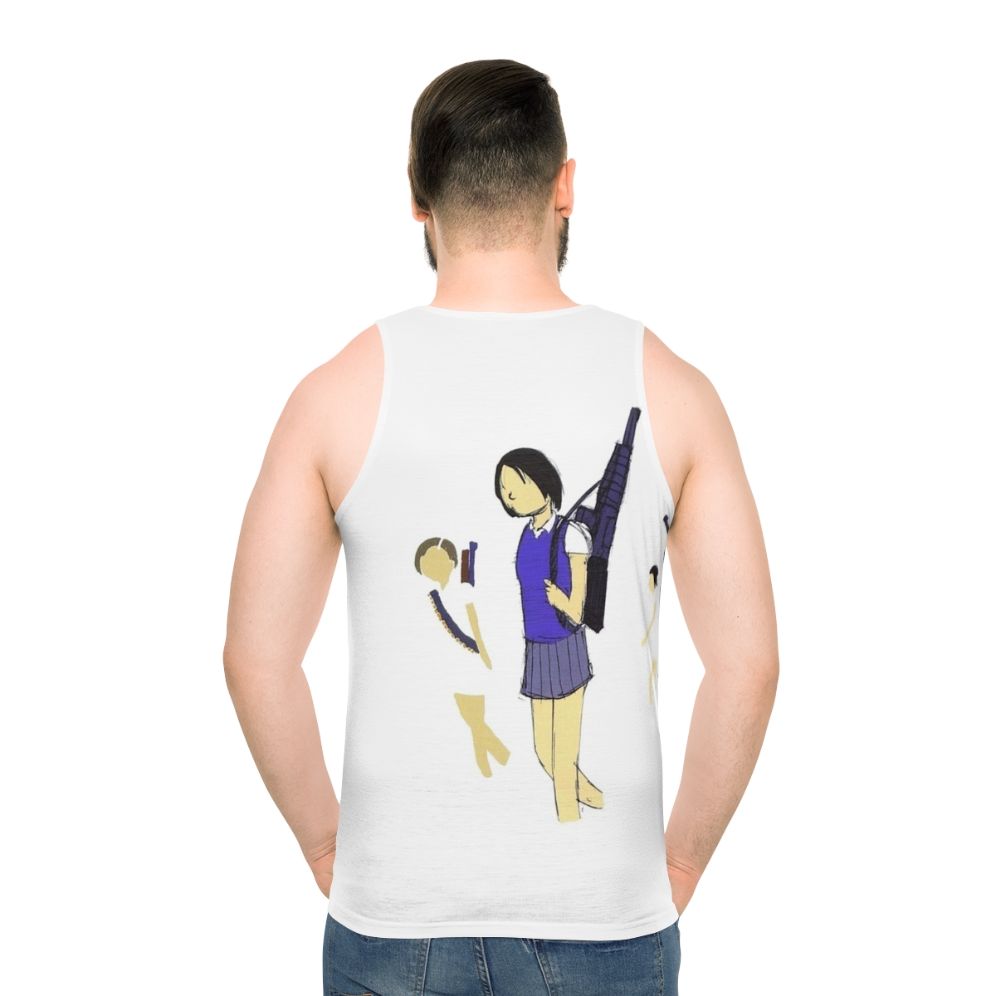 Distortional Addict Number Girl School Girl Unisex Tank Top