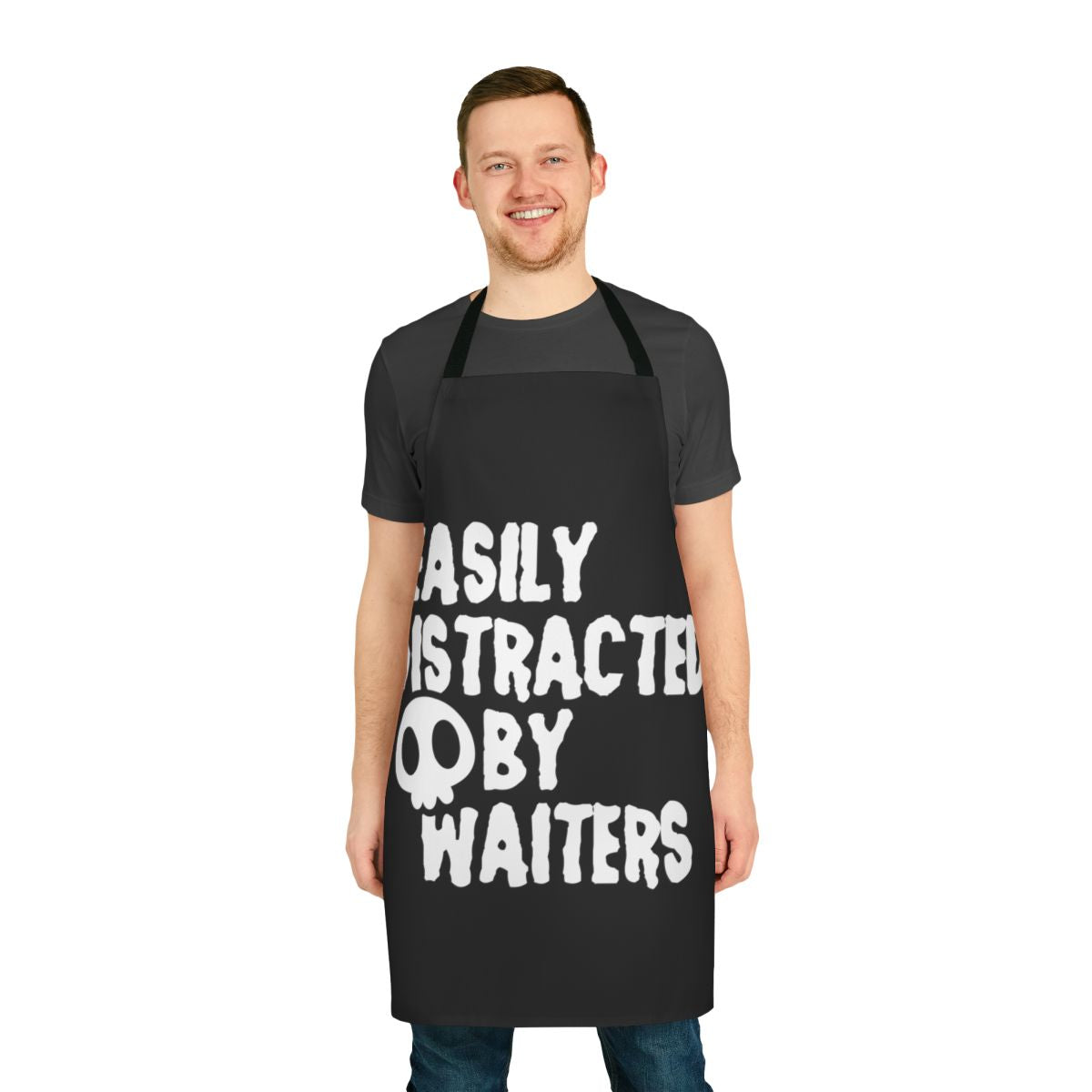 Distracted waiters funny apron for restaurant servers