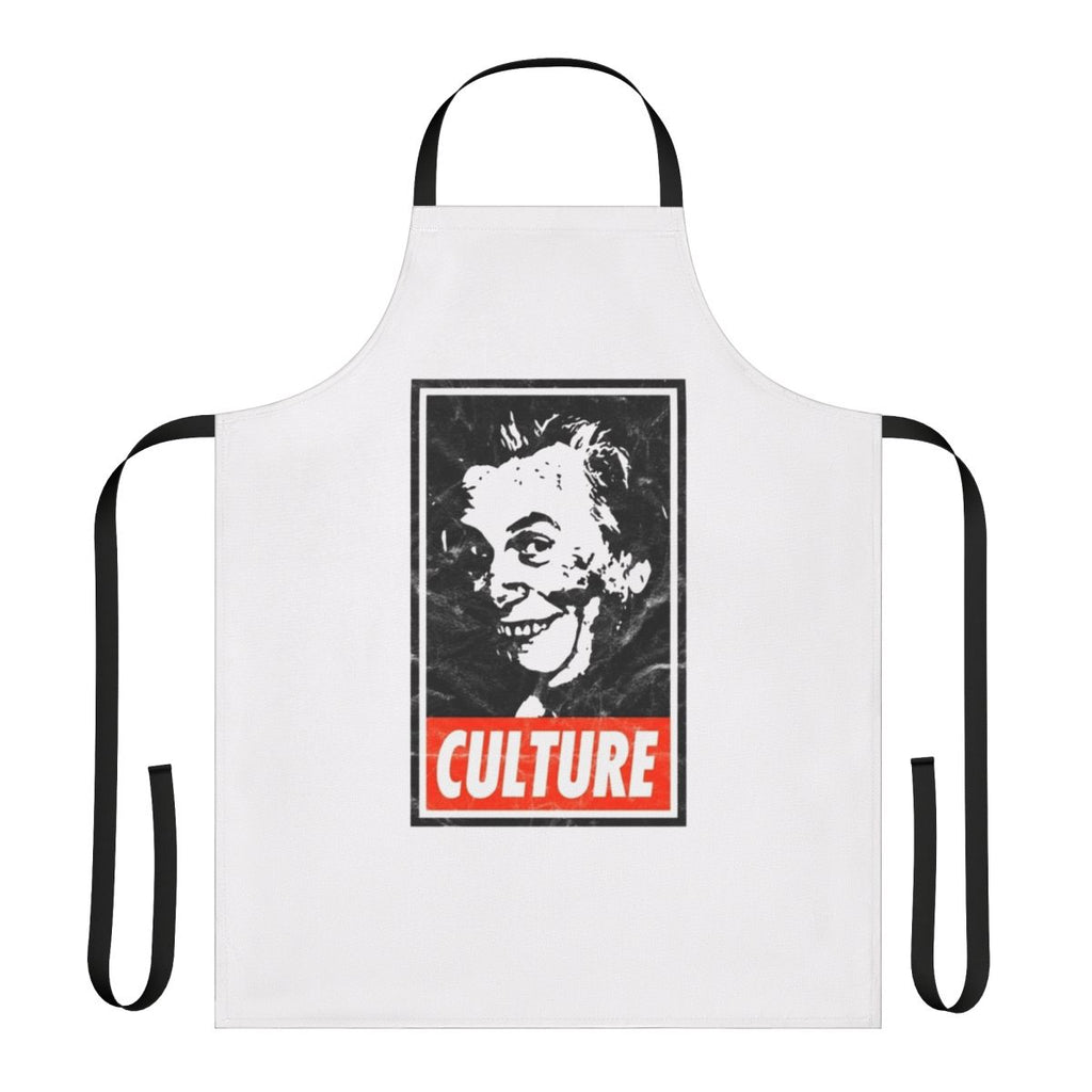 Distressed look apron featuring Australian comedy icon Sir Les Patterson