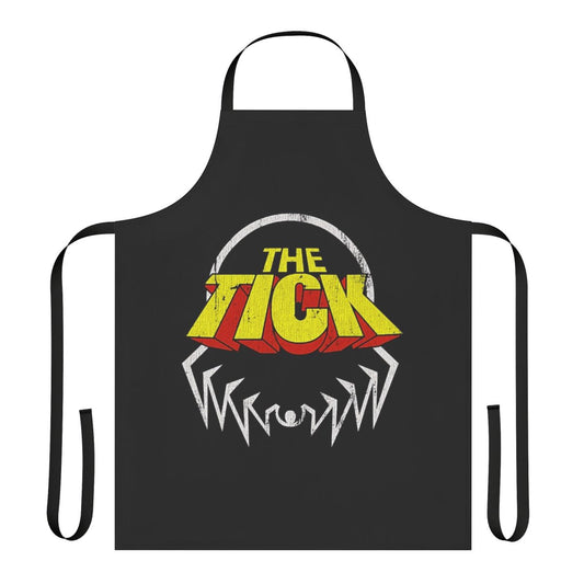 Distressed apron featuring the iconic spoon logo from the 90s cartoon series The Tick