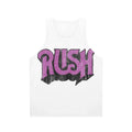 Unisex rush band distressed logo tank top