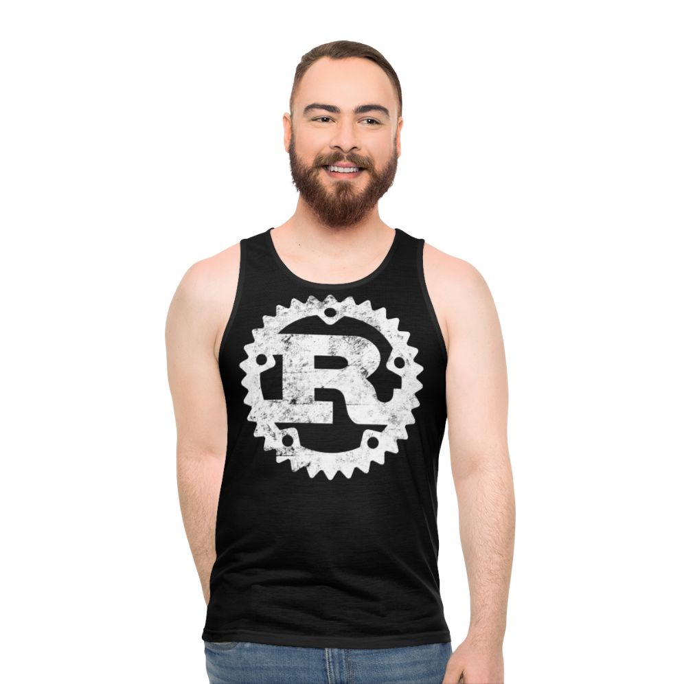 Distressed Rust Programming Logo Unisex Tank Top
