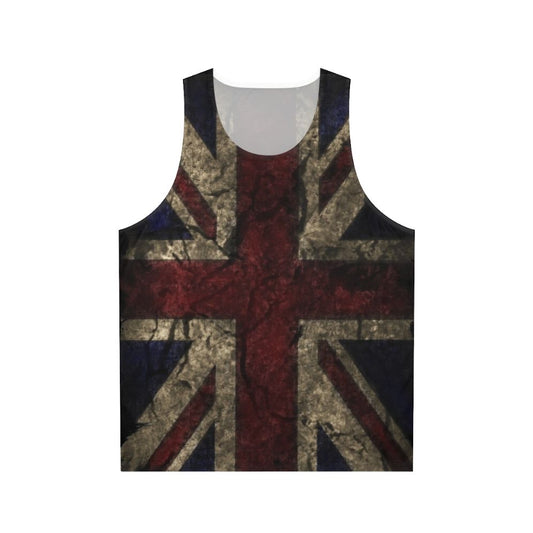 Distressed vintage union jack punk tank top