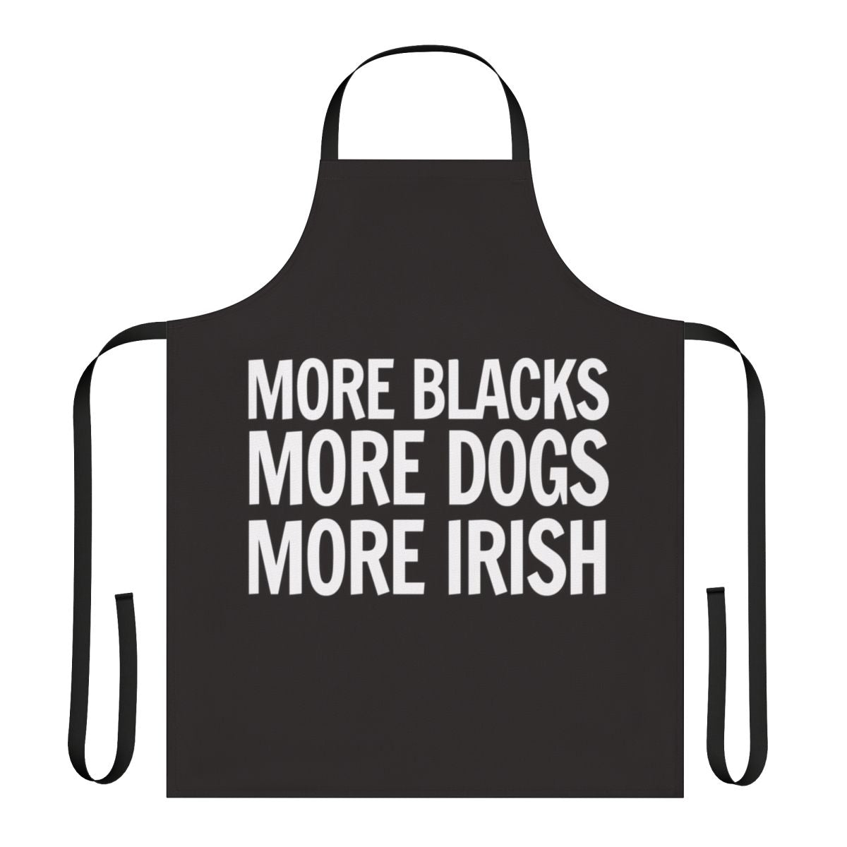 Apron with diverse, equality, and social justice themed text and design