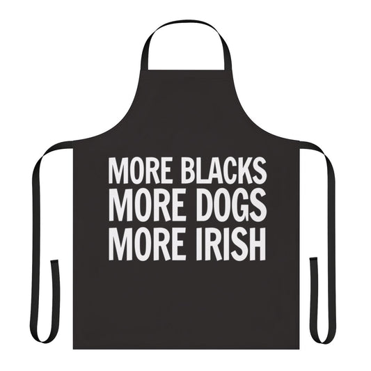 Apron with diverse, equality, and social justice themed text and design