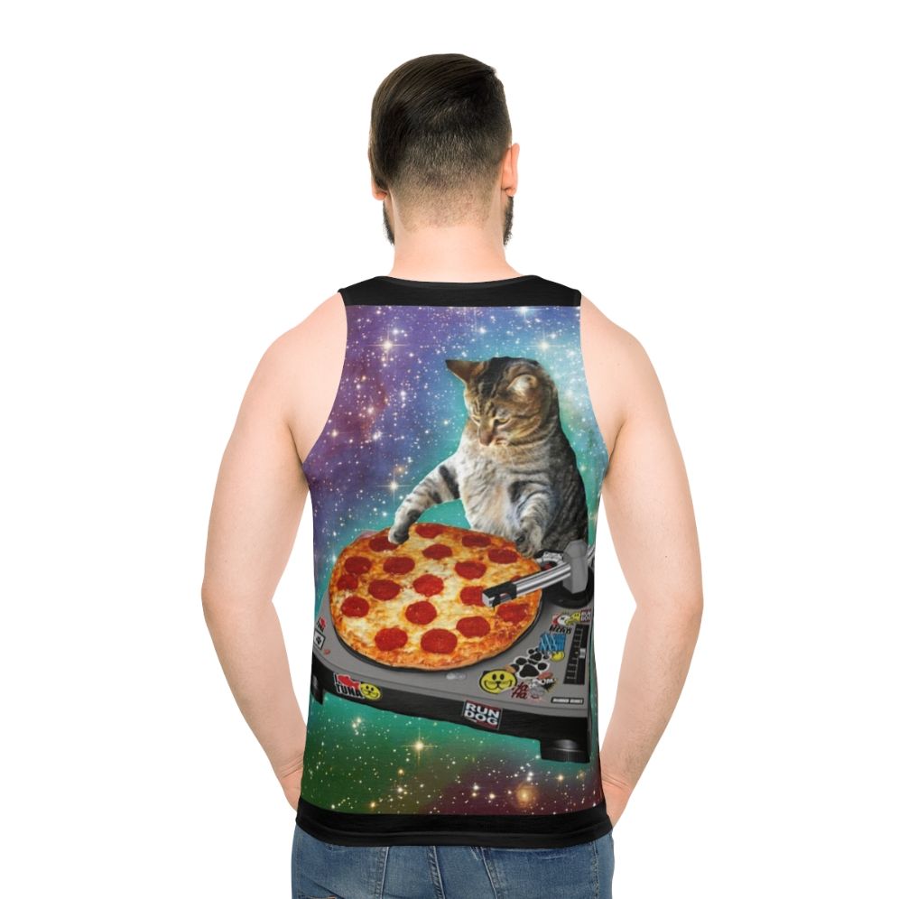 Dj Cat Pizza Unisex Funny Tank Top