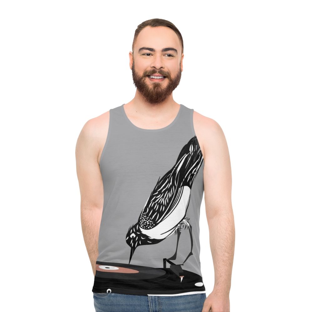 Dj Magpie Unisex Music Disc Vinyl Record Tank Top