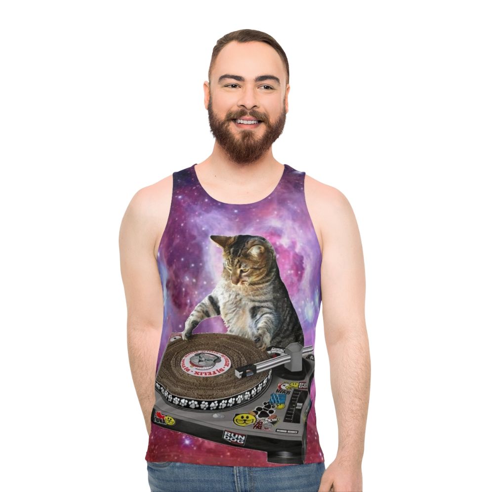 Dj Space Cat Unisex Tank Top